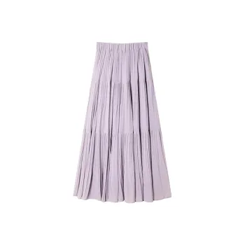 FOASIS Casual Long Skirt Women's Light Purple