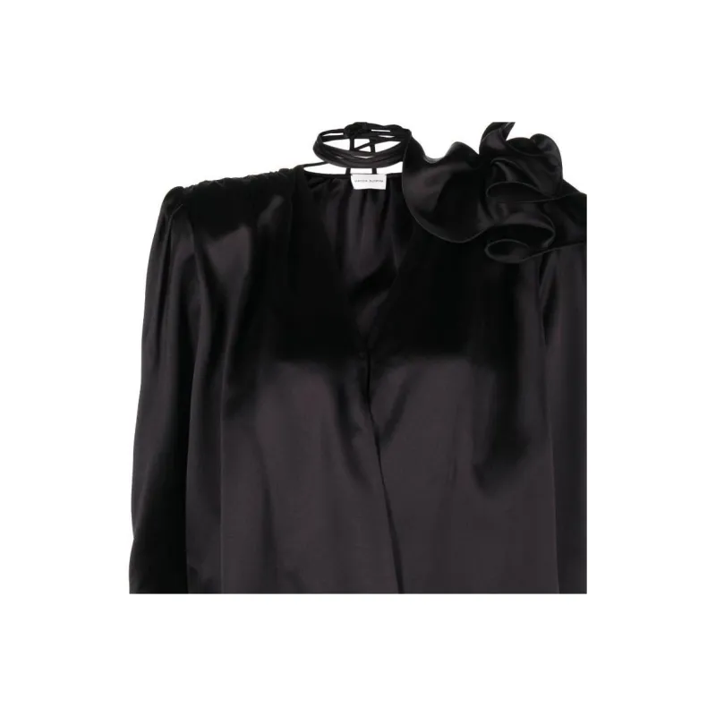 Magda Butrym Classic Shirred Flower Blouse-4