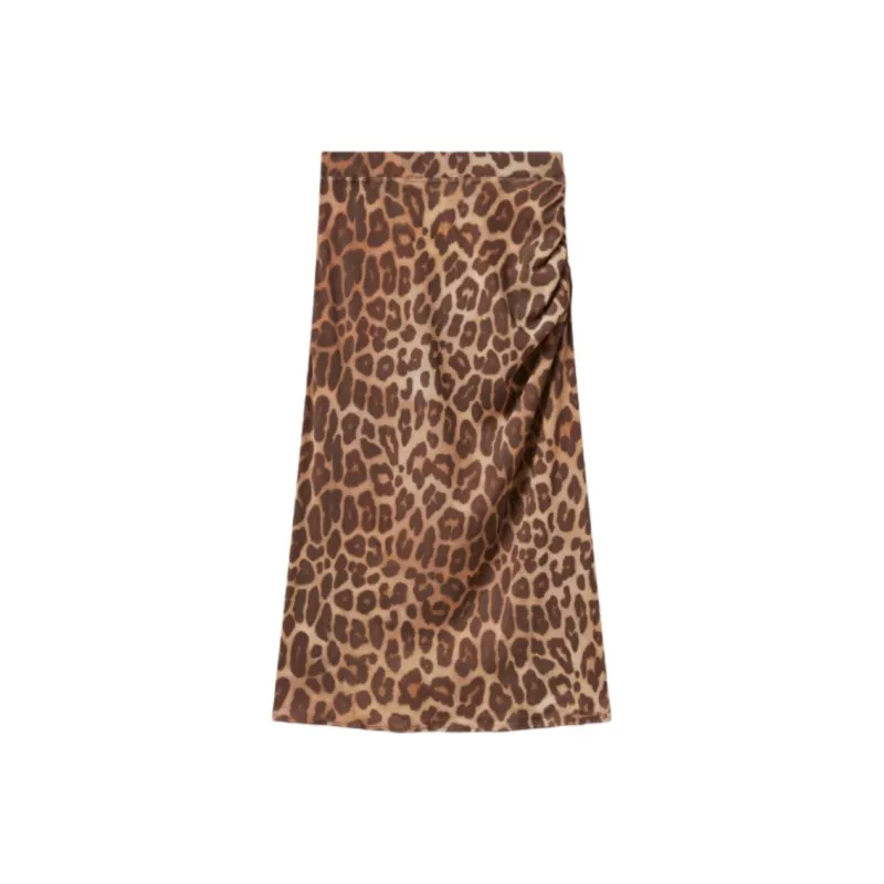 Stella McCartney Leopard Printed Gathered Skirt-0
