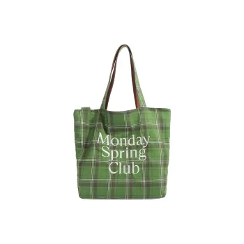 Miss Angel Fabric Canvas Bag, Tote Bag, Crossbody Bag, Shoulder Bag Women's Green/Orange