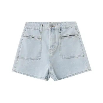 CHARM PICK Denim Shorts Women's Light Blue