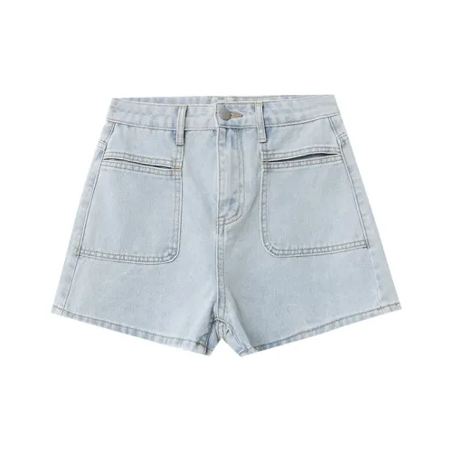 CHARM PICK Denim Shorts Women's Light Blue