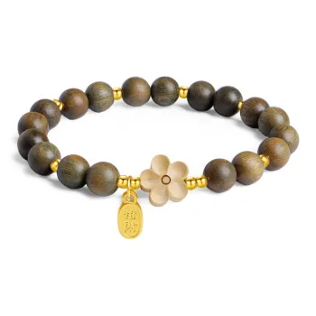 MUSHENGYUAN Green Sandalwood Bracelets Women's