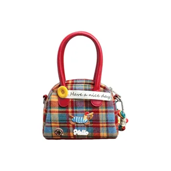 Juju Jimmy Polyester Bowling Bag, Handbag Women's Dopamine Red