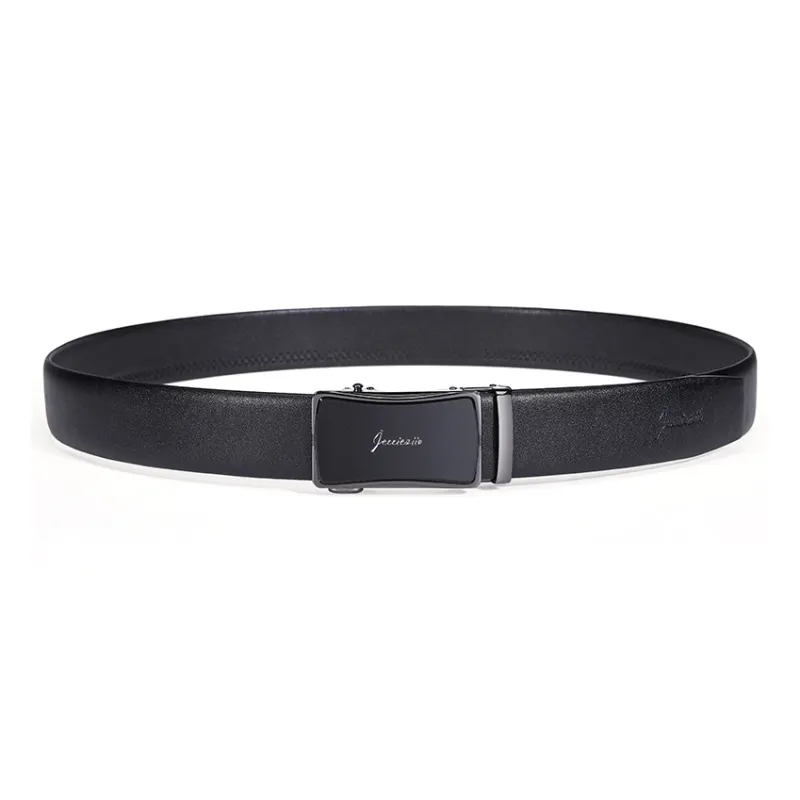 Jeccieziio Cow Leather Belts Men's Gunmetal Width 3.5cm, Writing A Greeting Card, Printing Photos-4