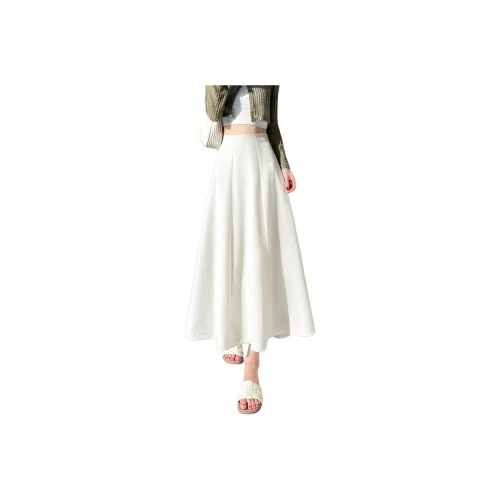 SITOL Casual Long Skirts Women's Ecru