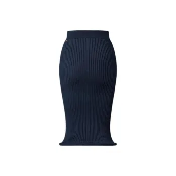 LOUIS VUITTON SS25 Casual Long Skirt Women's Dark Blue