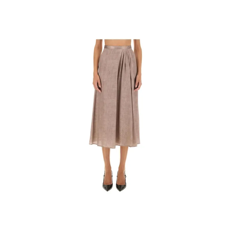 KITON Pleat detail Midi Skirt-0