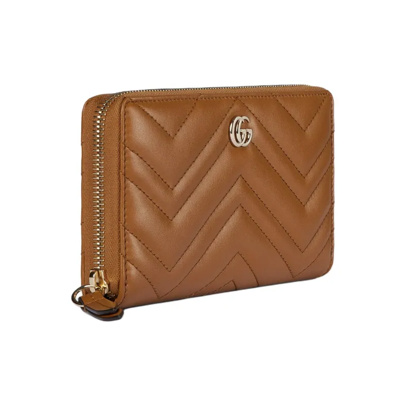 GUCCI GG Marmont Leather Wallet Women's Brown-1