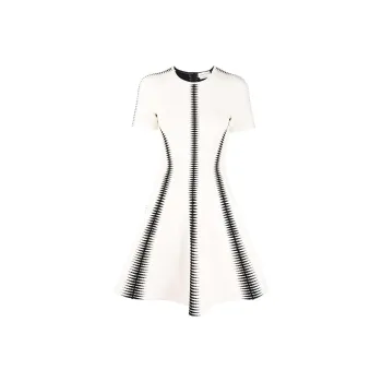 Alexander McQueen Short Sleeved Dresses Women's White