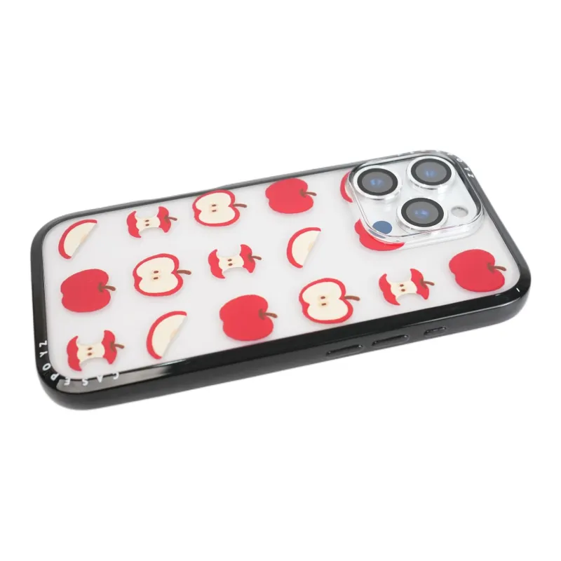 Sopi Acrylic Material Full Screen Red Apple Core Phone Cases Compatible With IPhone 16/15 Pro Max/Apple 13/14 Pro/Max-5