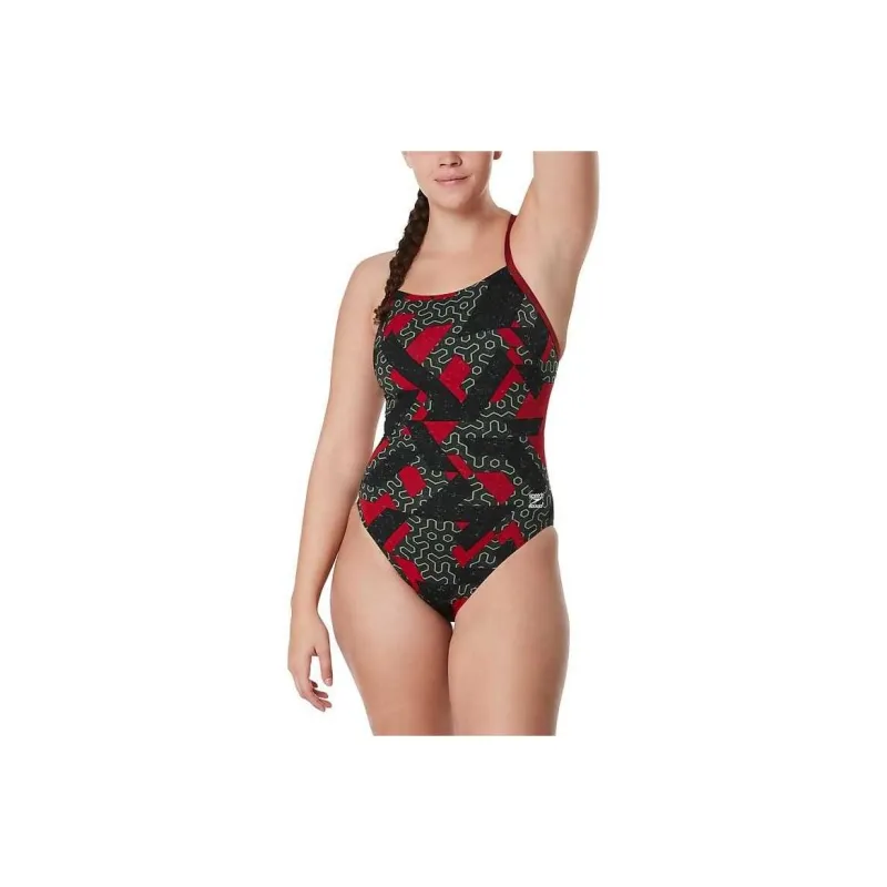 Speedo Ruse Blocks Flyback One piece Swimsuit Women's-6