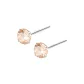 [999 Fine Silver]5mm Champagne Gold Zircon Stud Earrings