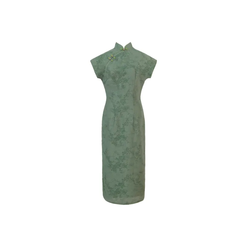 Clothes Cut By Time Cheongsam Women's Green-0
