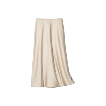 UNIQLO Casual Long Skirts Women's Light Beige
