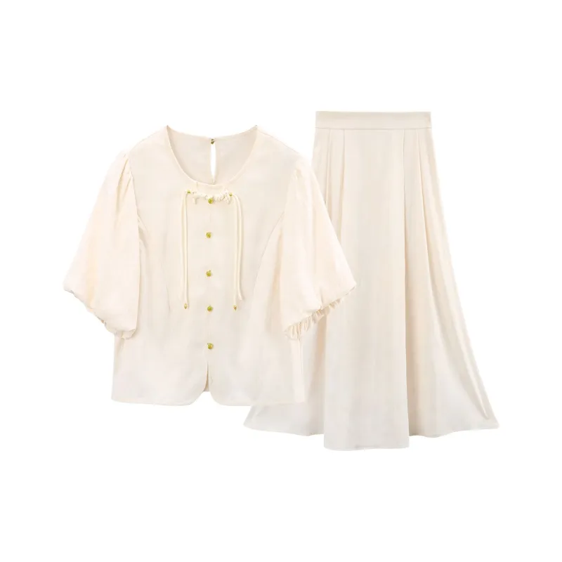 A Paradise For Awakening Skirt Set Women's Beige-0