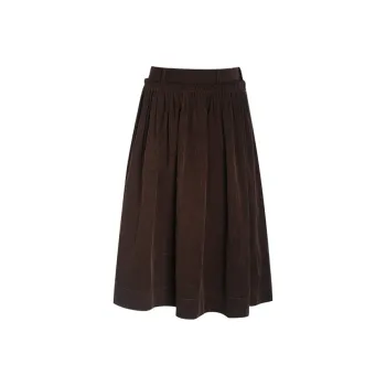 Little Pull Casual Long Skirts Women's Coffee