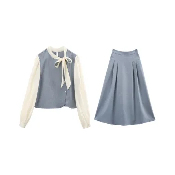 A Paradise For Awakening Skirt Set Women's Blue