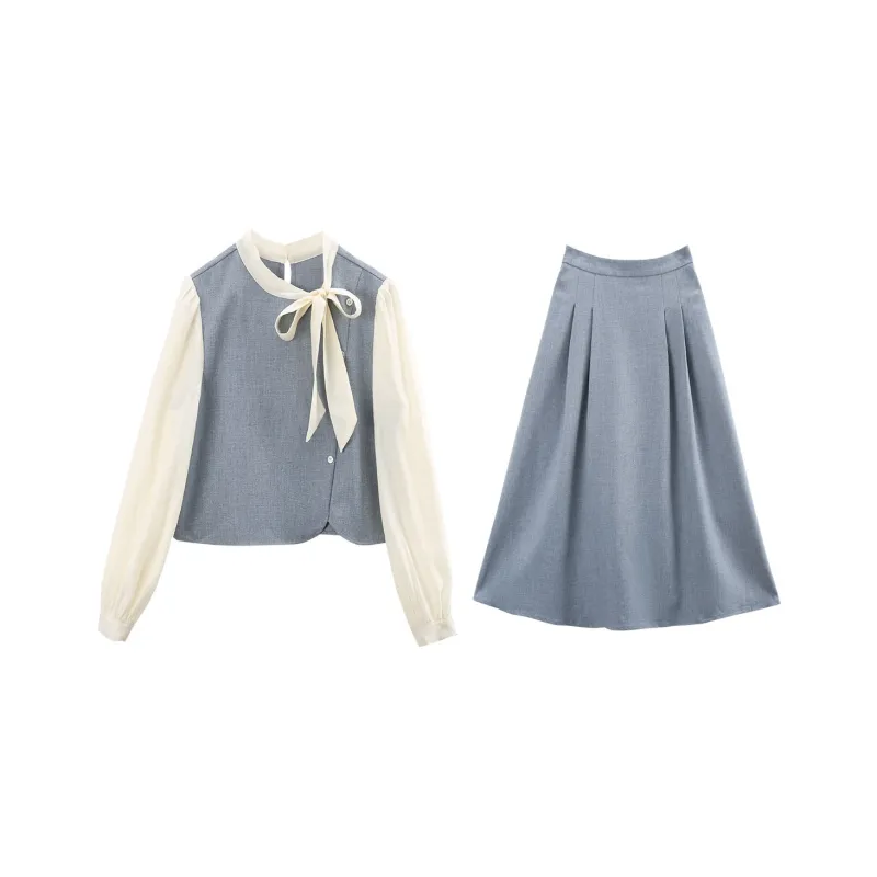 A Paradise For Awakening Skirt Set Women's Blue-0