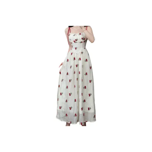 XIANSINIAO Slip Dresses Women's Apricot