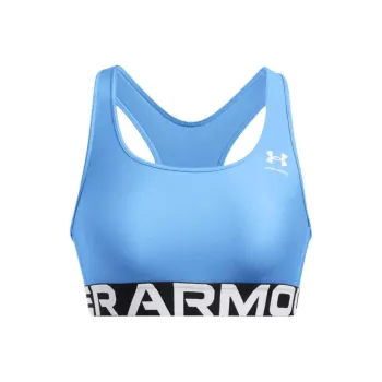 Under Armour HeatGear Women's Armour Mid Branded Sports Bra Sports Underwear Women's Horizon Blue