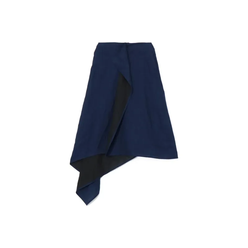 Yohji Yamamoto Casual Long Skirt Women's Indigo-0