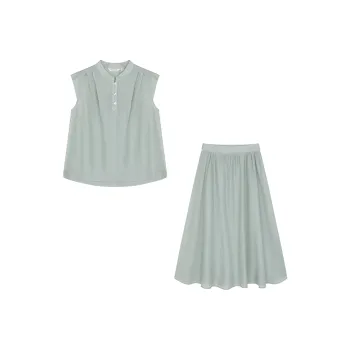 Mo Han Yi Mei Skirt Set Women's Turquoise