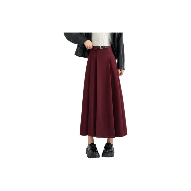 Oudifu Casual Long Skirt Women's-0