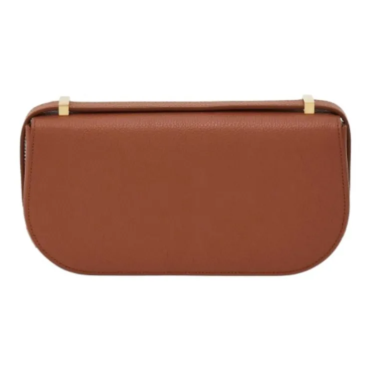 FERRAGAMO GANCINI Cow Leather Shoulder Bag Mini Women's Brown Red-2