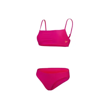 Speedo Women's Solid Adjustable Thinstrap Two-Piece Swimsuits Women's Pink