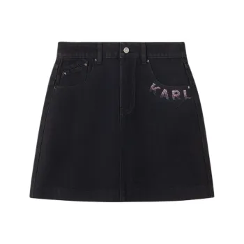 KARL LAGERFELD Denim Short Skirts Women's Black