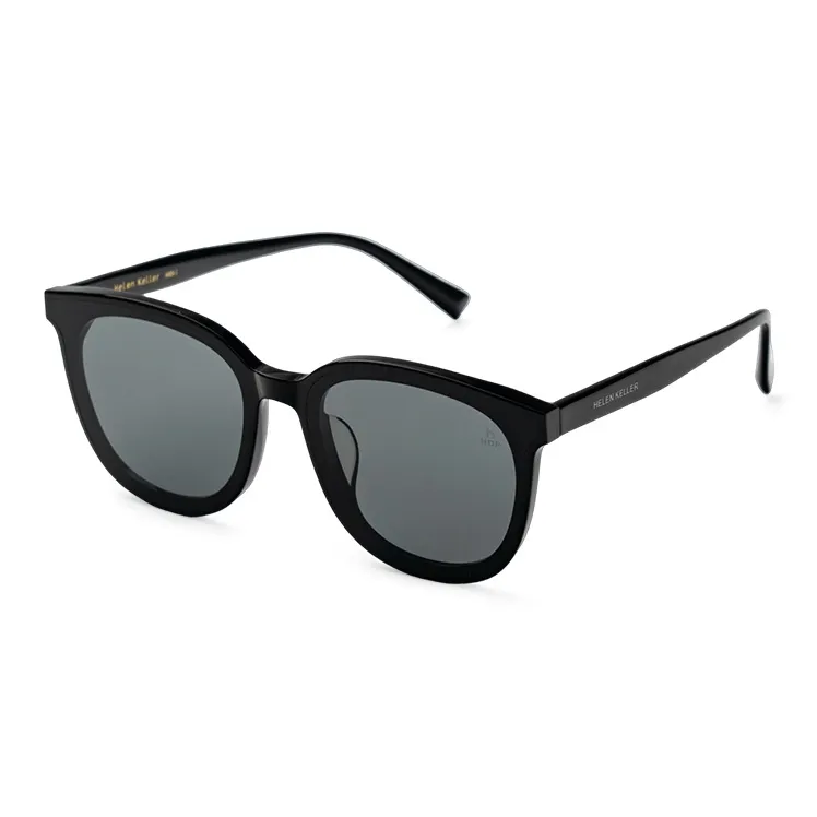 HELEN KELLER Plate Frame Round Sunglasses Unisex-2