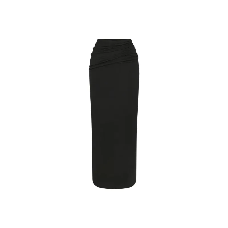 SKIMS SS25 SKIMS CLOUD Collection FOLDOVER SKIRT Casual Long Skirt Women's ONYX/Onyx-0