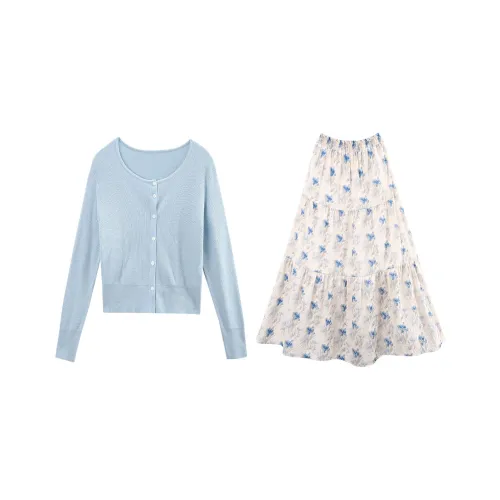 A Paradise For Awakening Skirt Set Women's Blue