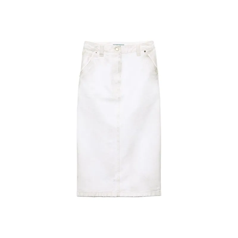 PRADA Casual Long Skirts Women's White-0