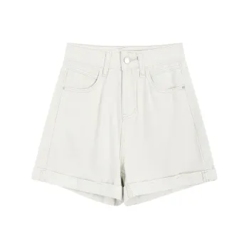 Garbege Denim Shorts Women's Apricot