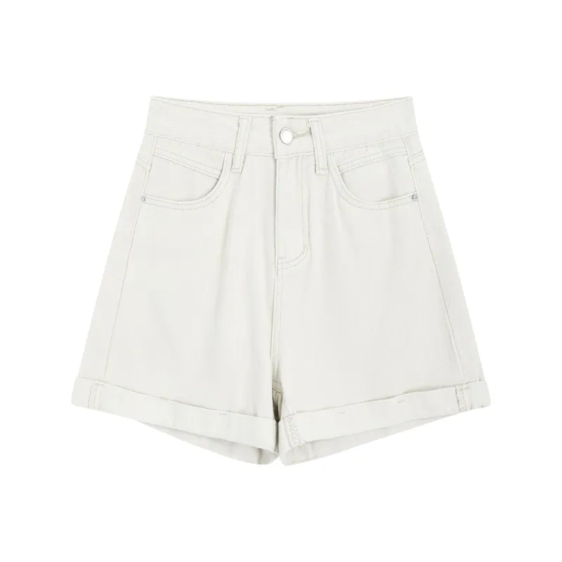 Garbege Denim Shorts Women's Apricot-0