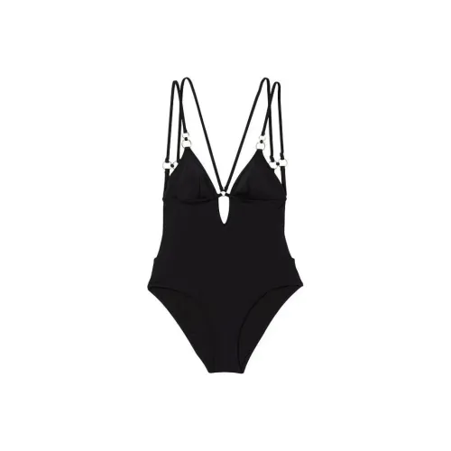 Victoria's Secret One piece Swimsuit Women's Black Strap