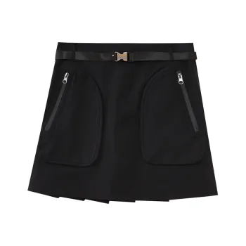SHUIYUNJIAN Casual Short Skirts Women's Sapphire Black