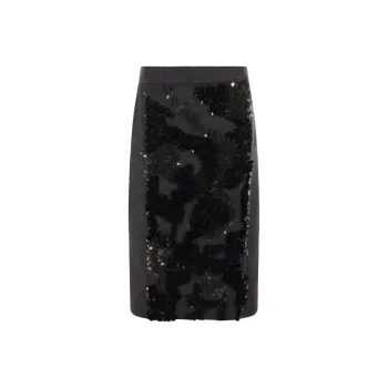 Plan C Sequin embellished Midi Skirt