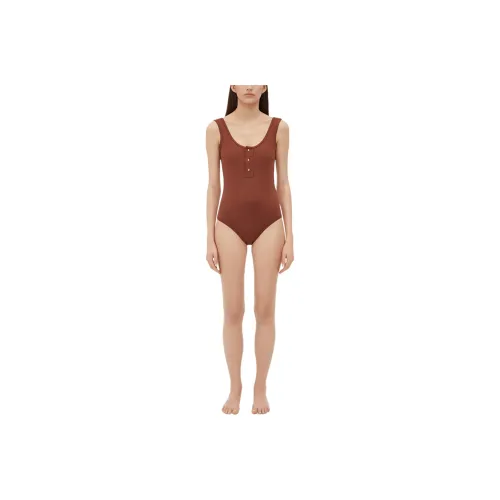 Bottega Veneta SS24 One piece Swimsuit Women's Hickory Nut