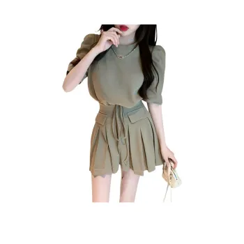 Flowers In Water Skirt Set Women's