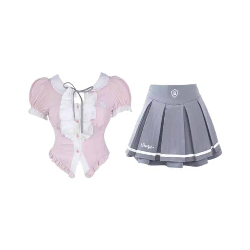 ABCMININ Skirt Set Women's Image Color-0