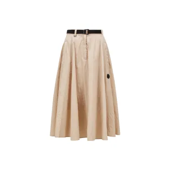 Moncler Logo Patch Belted Skirt