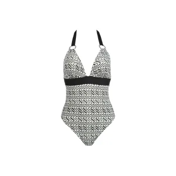 Selmark One piece Swimsuit Women's Black