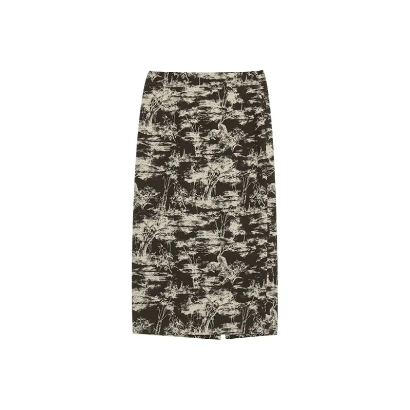 THE SEA LIFE Casual Long Skirt Women's Chestnut-0