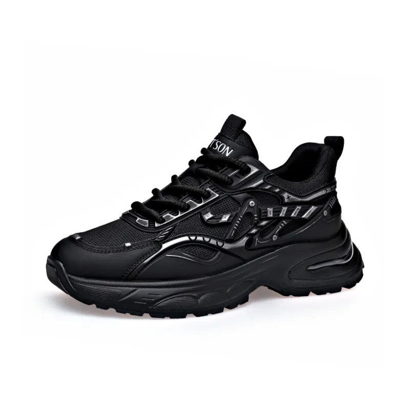 PT'SON Breathable Lightweight Height Increasing Low Top Chunky Sneakers Men's-1