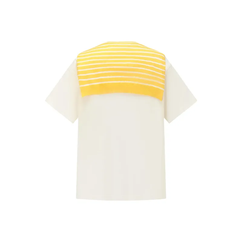 Alexia Sandra T Shirts Women's White/Yellow-1