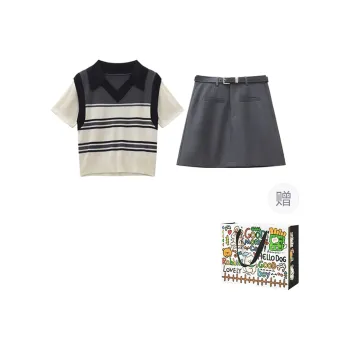 Dippanis Two Piece Skirt Sets Women's