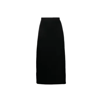 JIL SANDER Asymmetric Wool Midi Skirt